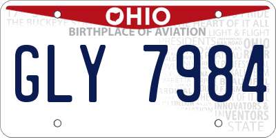 OH license plate GLY7984