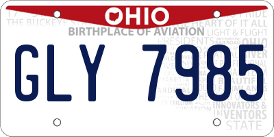 OH license plate GLY7985