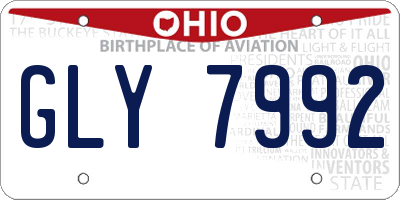 OH license plate GLY7992