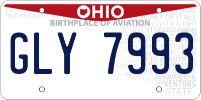 OH license plate GLY7993