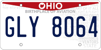 OH license plate GLY8064