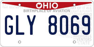 OH license plate GLY8069