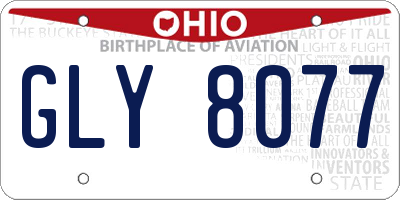 OH license plate GLY8077
