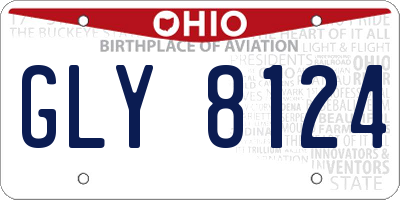 OH license plate GLY8124