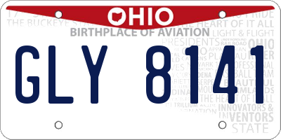 OH license plate GLY8141
