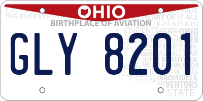OH license plate GLY8201