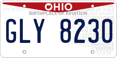 OH license plate GLY8230