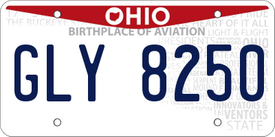 OH license plate GLY8250