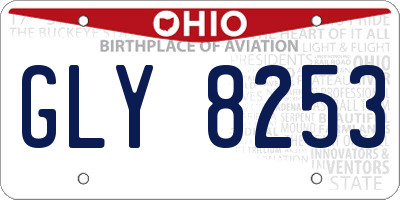 OH license plate GLY8253