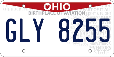 OH license plate GLY8255