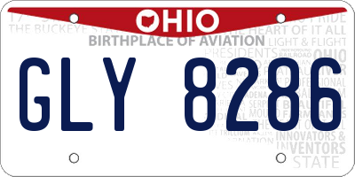 OH license plate GLY8286