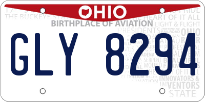 OH license plate GLY8294