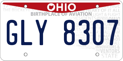 OH license plate GLY8307