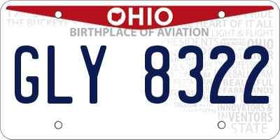 OH license plate GLY8322