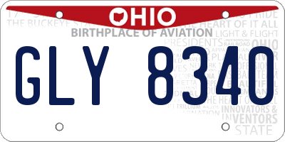 OH license plate GLY8340