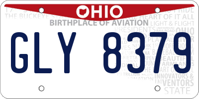 OH license plate GLY8379