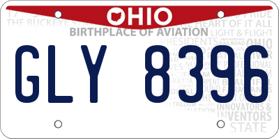 OH license plate GLY8396