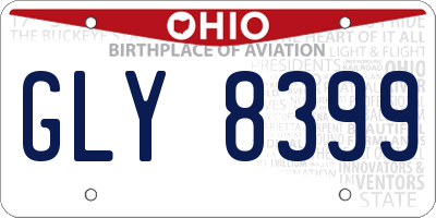OH license plate GLY8399