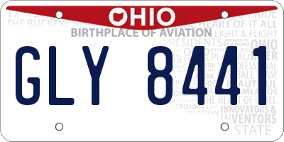 OH license plate GLY8441