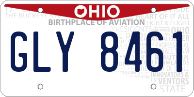 OH license plate GLY8461