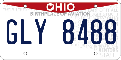 OH license plate GLY8488