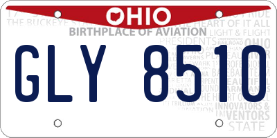 OH license plate GLY8510