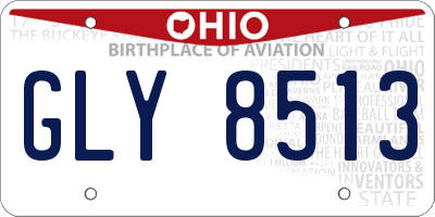 OH license plate GLY8513
