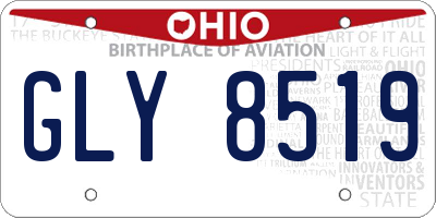 OH license plate GLY8519