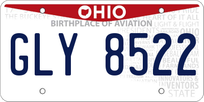 OH license plate GLY8522
