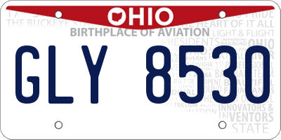 OH license plate GLY8530