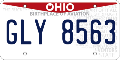 OH license plate GLY8563