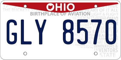 OH license plate GLY8570