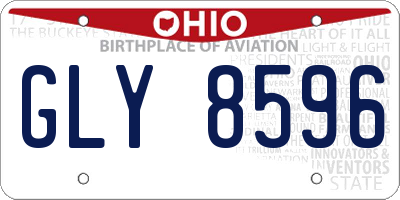 OH license plate GLY8596