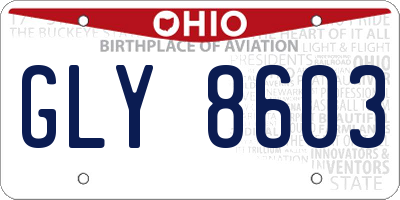 OH license plate GLY8603