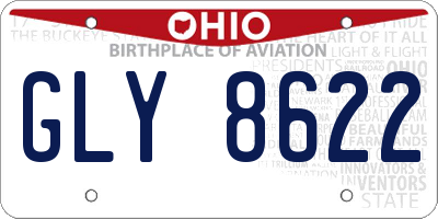 OH license plate GLY8622