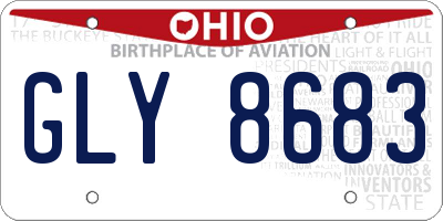 OH license plate GLY8683