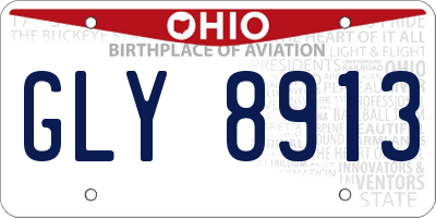 OH license plate GLY8913