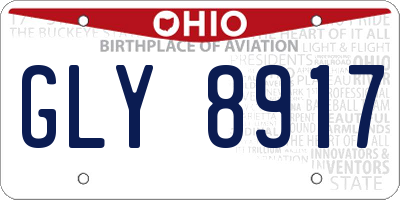 OH license plate GLY8917