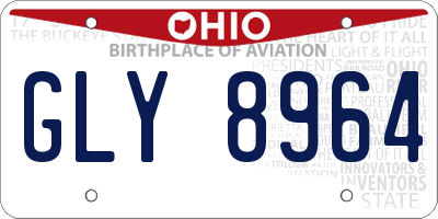 OH license plate GLY8964
