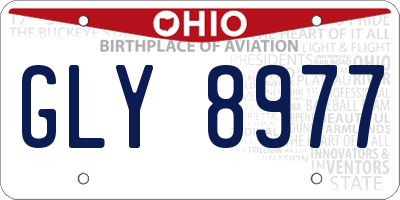OH license plate GLY8977