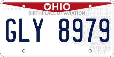 OH license plate GLY8979