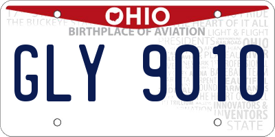 OH license plate GLY9010
