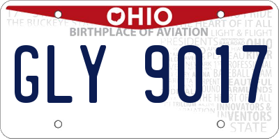 OH license plate GLY9017
