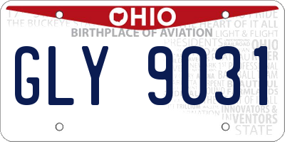 OH license plate GLY9031