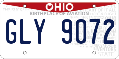 OH license plate GLY9072