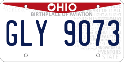 OH license plate GLY9073