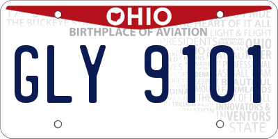 OH license plate GLY9101