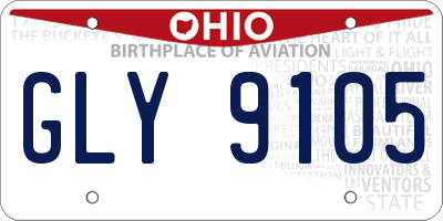 OH license plate GLY9105