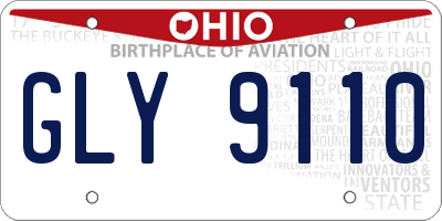 OH license plate GLY9110