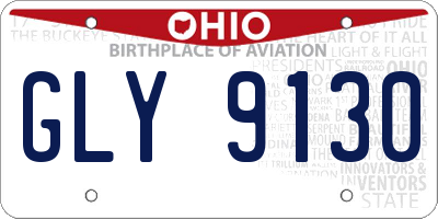 OH license plate GLY9130